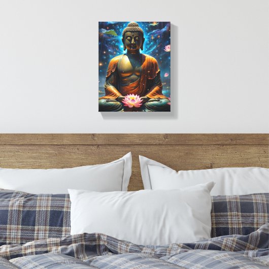 De Opgevaren Meester Boeddha Canvas Afdruk (Insitu (Slaapkamer))