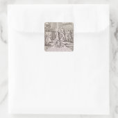 De opheffing van Henri IV Vierkante Sticker (Tas)