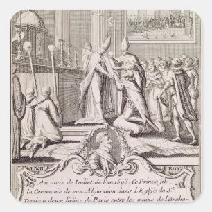 De opheffing van Henri IV Vierkante Sticker