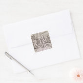 De opheffing van Henri IV Vierkante Sticker (Envelop)