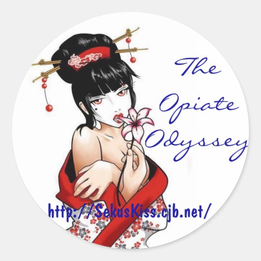 De Opiate Odyssey "Gear" Stickers! Ronde Sticker (Voorkant)