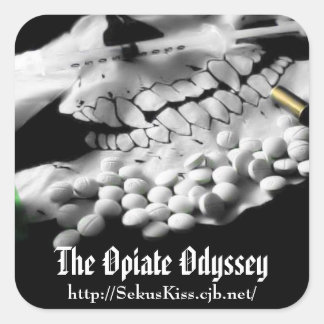 De Opiate Odyssey "Gear" Stickers! Vierkante Sticker