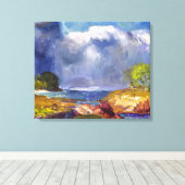 De opkomende storm | George Bellows | Canvas Afdruk (Insitu (Houten vloer))