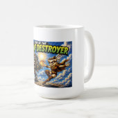 De Opkomst van de Decaf Destroyer Koffie Superheld Koffiemok (Voorkant rechts)