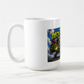 De Opkomst van de Decaf Destroyer Koffie Superheld Koffiemok (Links)