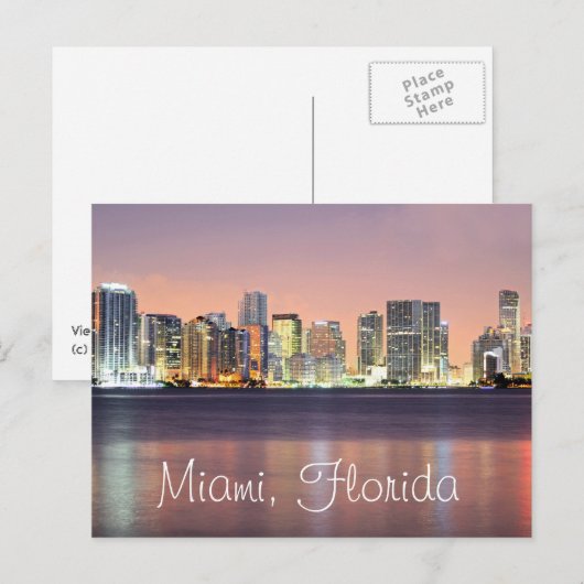 De opkomst van de Magic City, Miami. Briefkaart (Voorkant / Achterkant)