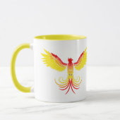 De opkomst van de Phoenix Sunburst Mok (Links)