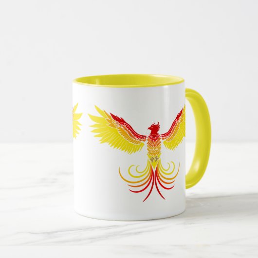 De opkomst van de Phoenix Sunburst Mok (Voorkant rechts)