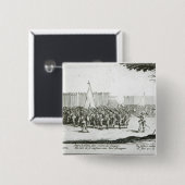De opkomst van een leger vierkante button 5,1 cm (Voorkant /achterkant)