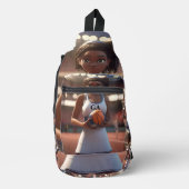 De opkomst van het bruine netball meisje sling bag (Voorkant)