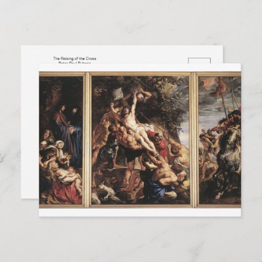 De opkomst van het kruis door Peter Paul Rubens Po Briefkaart (Voorkant / Achterkant)