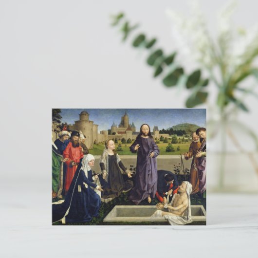 De opkomst van Lazarus Briefkaart (Staand voorkant)