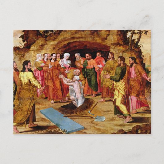 De opkomst van Lazarus Briefkaart (Voorkant)