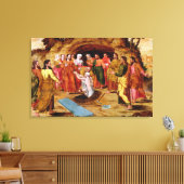 De opkomst van Lazarus Canvas Afdruk (Insitu (Woonkamer))