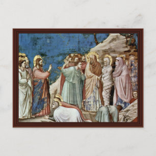 De opkomst van Lazarus door Giotto di Bondone Briefkaart