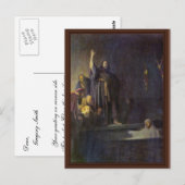 De opkomst van Lazarus. Door Rembrandt Van Rijn Briefkaart (Voorkant / Achterkant)