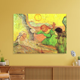 De opkomst van Lazarus door Vincent van Gogh Canvas Afdruk