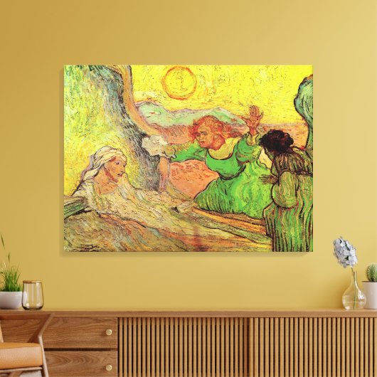 De opkomst van Lazarus door Vincent van Gogh Canvas Afdruk (Insitu (Woonkamer))