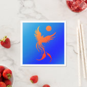 De opkomst van Phoenix in Flames Napkins Servet (Insitu)