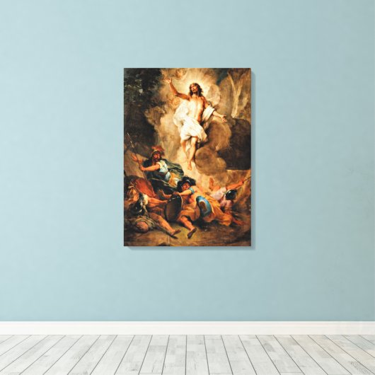 De opleving van Christus Canvas Afdruk (Insitu (Houten vloer))