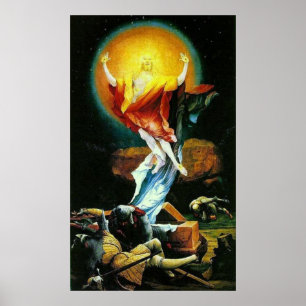 De opleving van Christus door Grunewald Poster