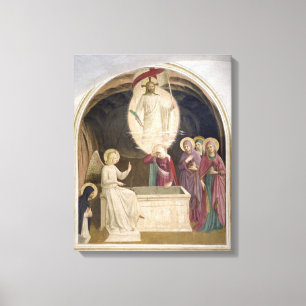 De opleving van Christus en de vrome vrouwen op Canvas Afdruk