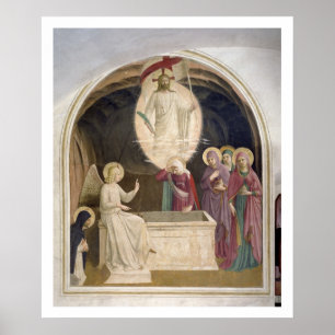 De opleving van Christus en de vrome vrouwen op Poster