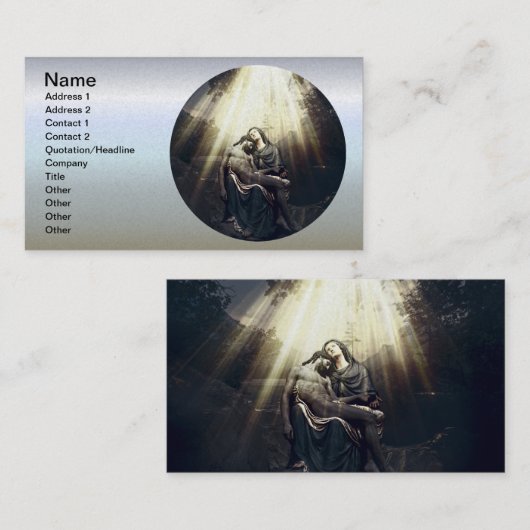 De opleving van Jezus Christus Visitekaartje (Voorkant / Achterkant)