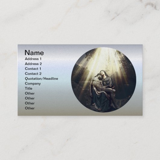 De opleving van Jezus Christus Visitekaartje (Voorkant)