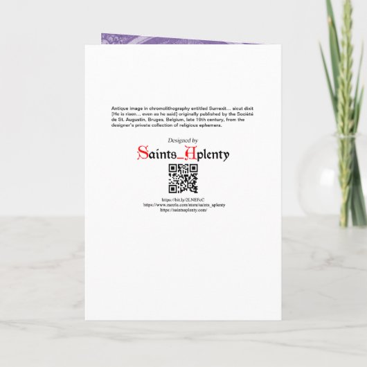 De opleving van Jezus (SAU 041) Kaart (Achterkant)