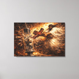 De Oplossing: Goddelijke Spuit Redding Kunst Canvas Afdruk