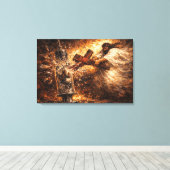De Oplossing: Goddelijke Spuit Redding Kunst Canvas Afdruk (Insitu (Houten vloer))