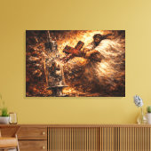 De Oplossing: Goddelijke Spuit Redding Kunst Canvas Afdruk (Insitu (Woonkamer))