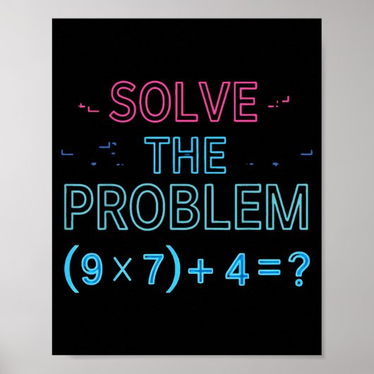 De Oplossing Probleem Wiskunde 67 Meme Poster (Voorkant)