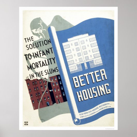 De Oplossing van de Mortaliteit 1936 WPA van de ba Poster (Voorkant)