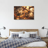 De Oplossing: Whiskyglas Divine Reddingskunst Canvas Afdruk (Insitu (Slaapkamer))