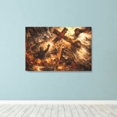 De Oplossing: Whiskyglas Divine Reddingskunst Canvas Afdruk (Insitu (Houten vloer))