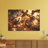 De Oplossing: Whiskyglas Divine Reddingskunst Canvas Afdruk (Insitu (Woonkamer))