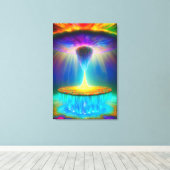 De opname abstract ontwerp verpakt canvas (Insitu (Houten vloer))