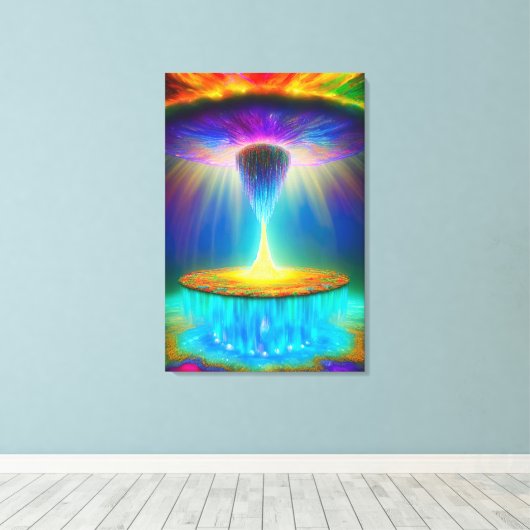 De opname abstract ontwerp verpakt canvas (Insitu (Houten vloer))