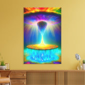 De opname abstract ontwerp verpakt canvas afdruk (Insitu (Woonkamer))