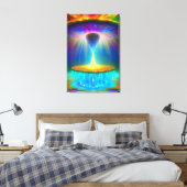 De opname abstract ontwerp verpakt canvas afdruk (Insitu (Slaapkamer))