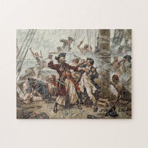 De opname van Blackbeard de Pirate Puzzle Legpuzzel