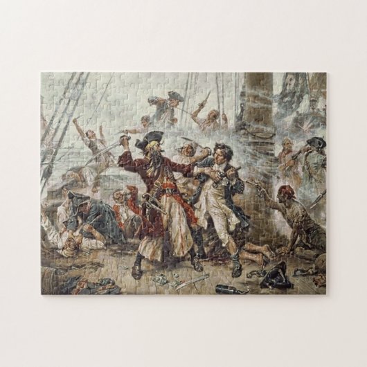 De opname van Blackbeard The Pirate Puzzle Legpuzzel (Horizontaal)