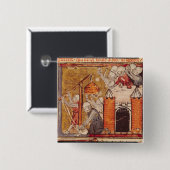 De opname van Rouen, Grandes Chroniques de Vierkante Button 5,1 Cm (Voorkant /achterkant)