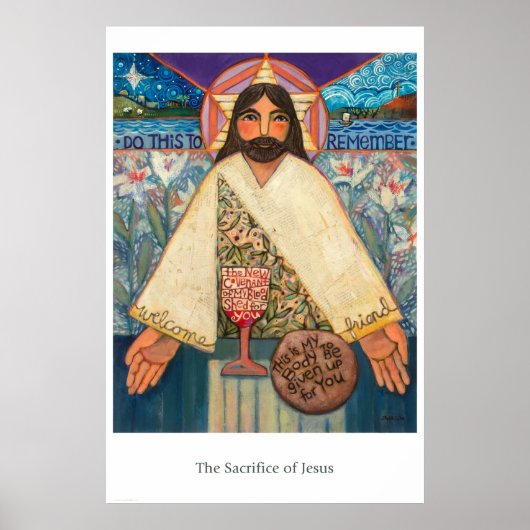 De opoffering van Jezus New Covenant poster (Voorkant)