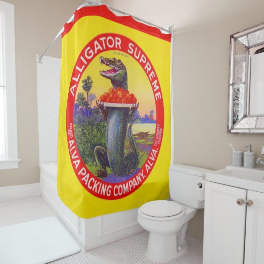 De opperste alligator van Florida Douchegordijn (In situ)