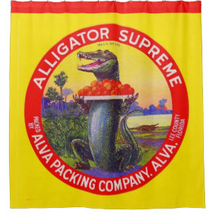 De opperste alligator van Florida Douchegordijn
