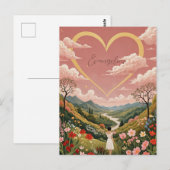 De oprechte blik van een meisje gepersonaliseerd briefkaart (Voorkant / Achterkant)