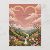 De oprechte blik van een meisje gepersonaliseerd briefkaart (Voorkant)